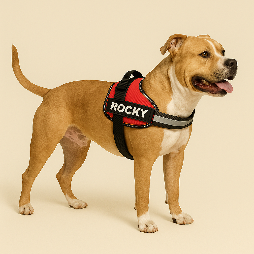 Personalized No Pull Dog Harness with Custom Name Tag