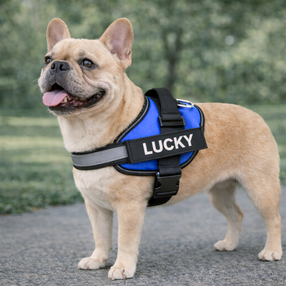 Personalized No Pull Dog Harness with Custom Name Tag